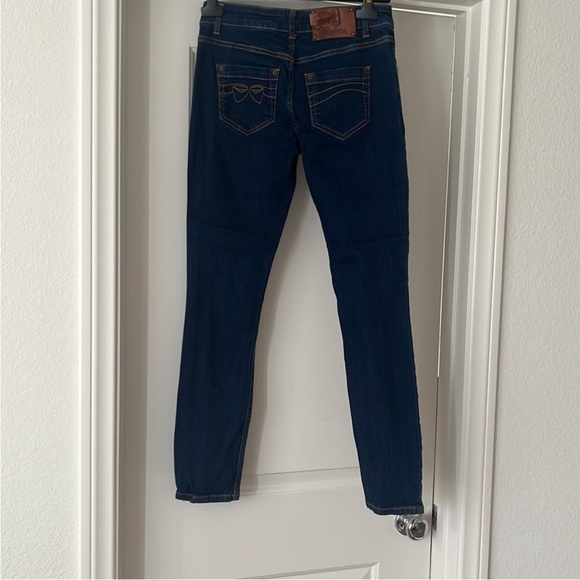 Red Valentino Dark Blue Bow Denim Jeans - Picture 6 of 7